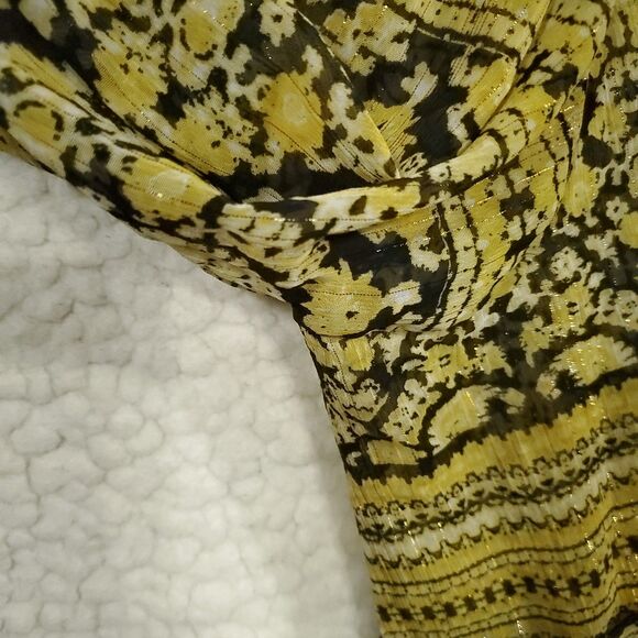 Rose + Olive Bohemian Look 3/4 Sleeves Flowy Shimmer Size L - Picture 13 of 16